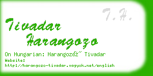 tivadar harangozo business card